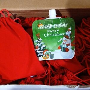 Christmas Hand Cream with Red Pouches